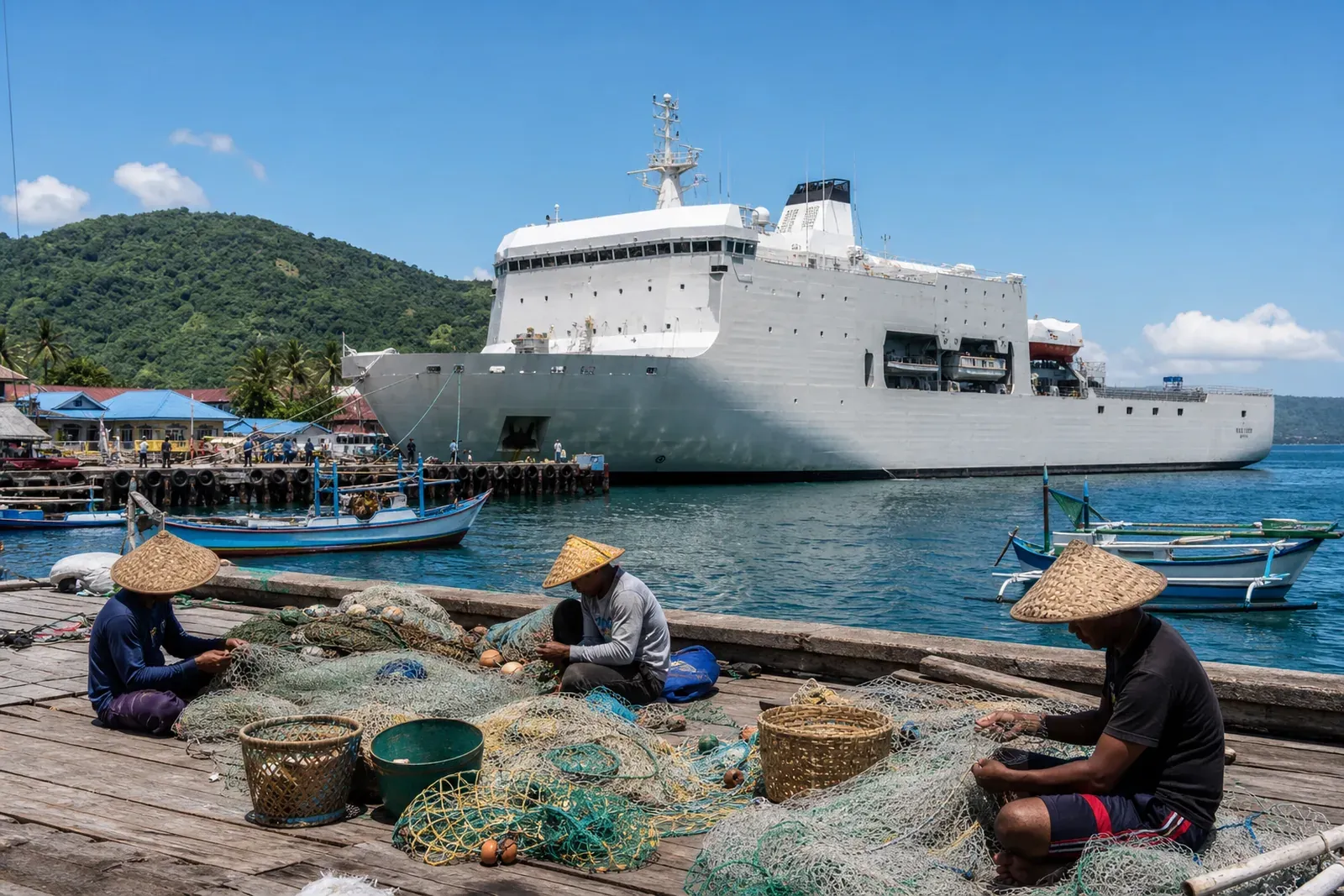 Hospital Ship Reaches Manggarai After East Nusa Tenggara Earthquake