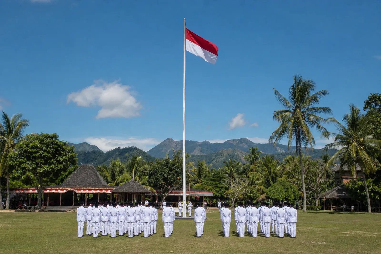 Prabowo Honours Indonesia’s Independence Day Flag-Raising Team